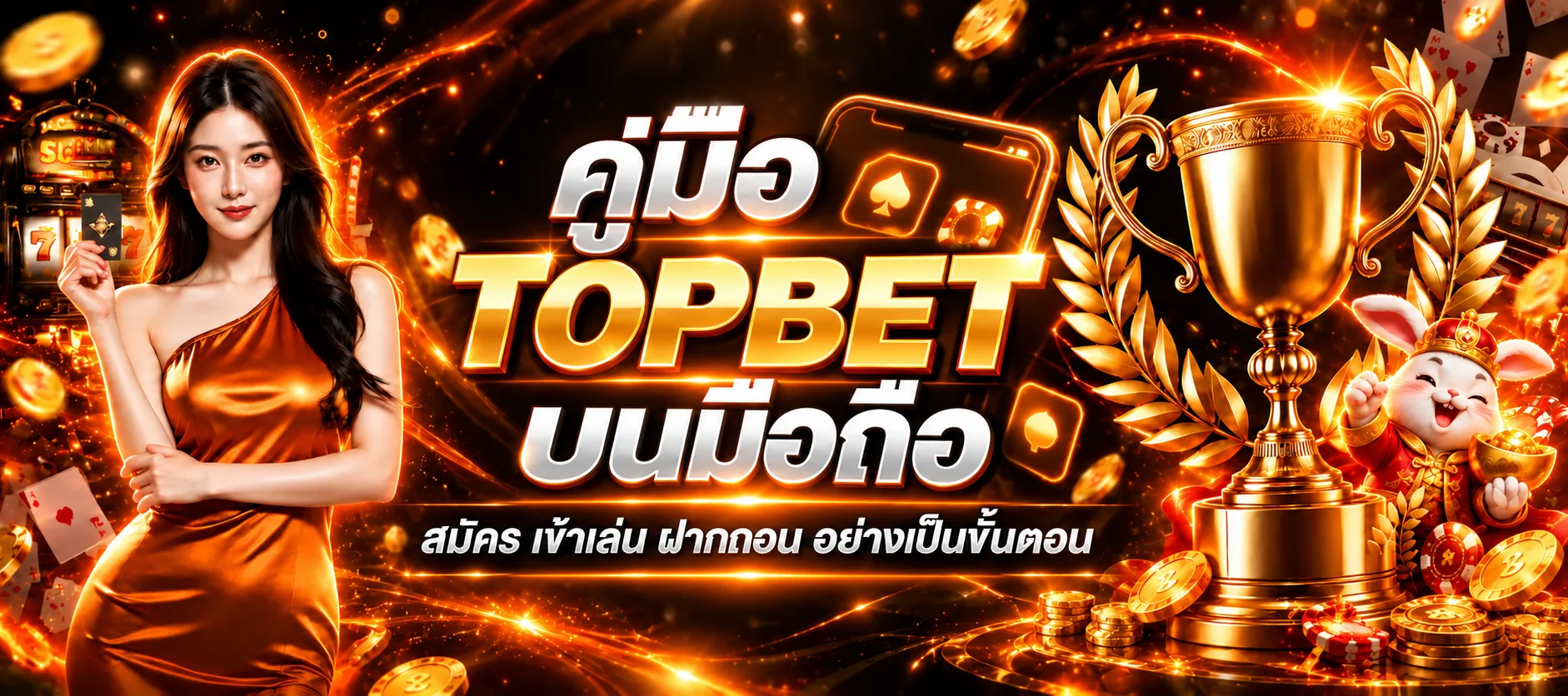 TOPBET บนมือถือ คู่มือสมัคร เข้าเล่น ฝากถอน